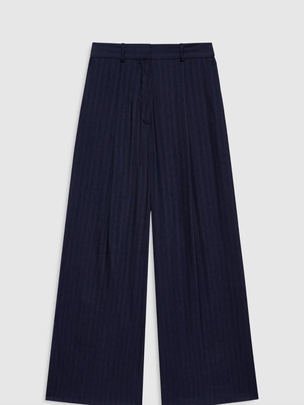 Paola Trouser- Navy Pinstripe- Anine Bing- 38